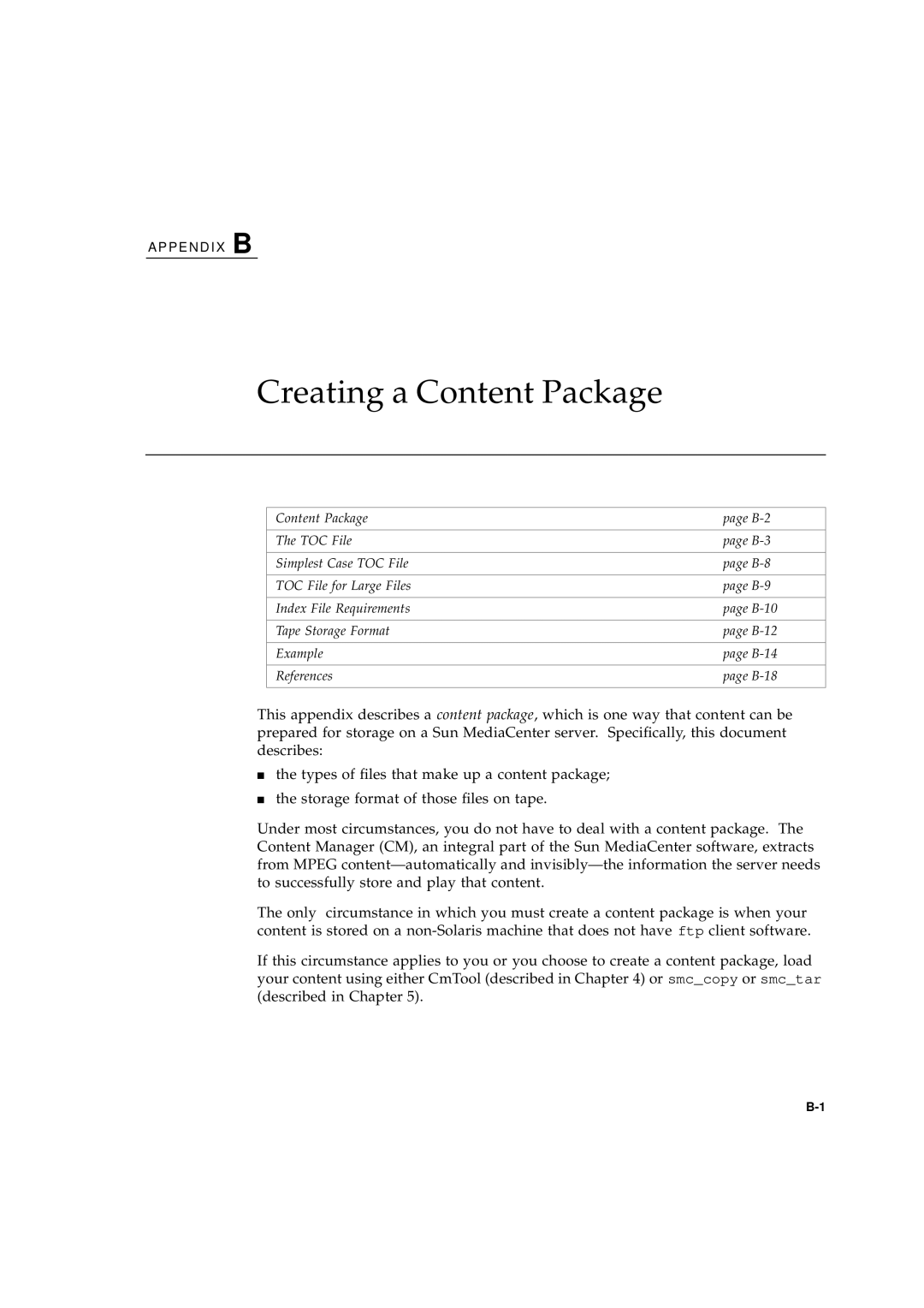 Sun Microsystems 2.1 manual Creating a Content Package 