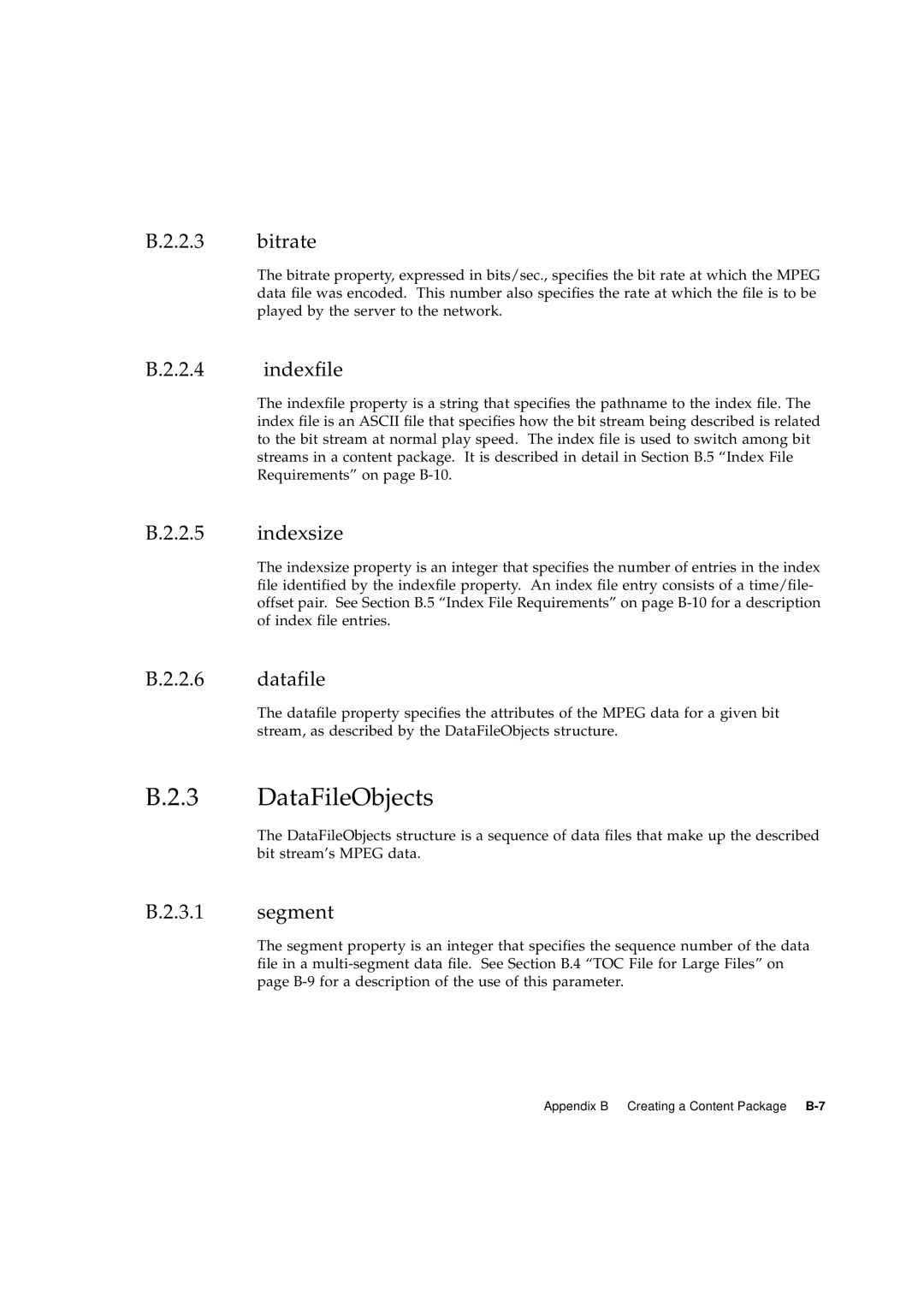 Sun Microsystems 2.1 manual DataFileObjects, Bitrate 