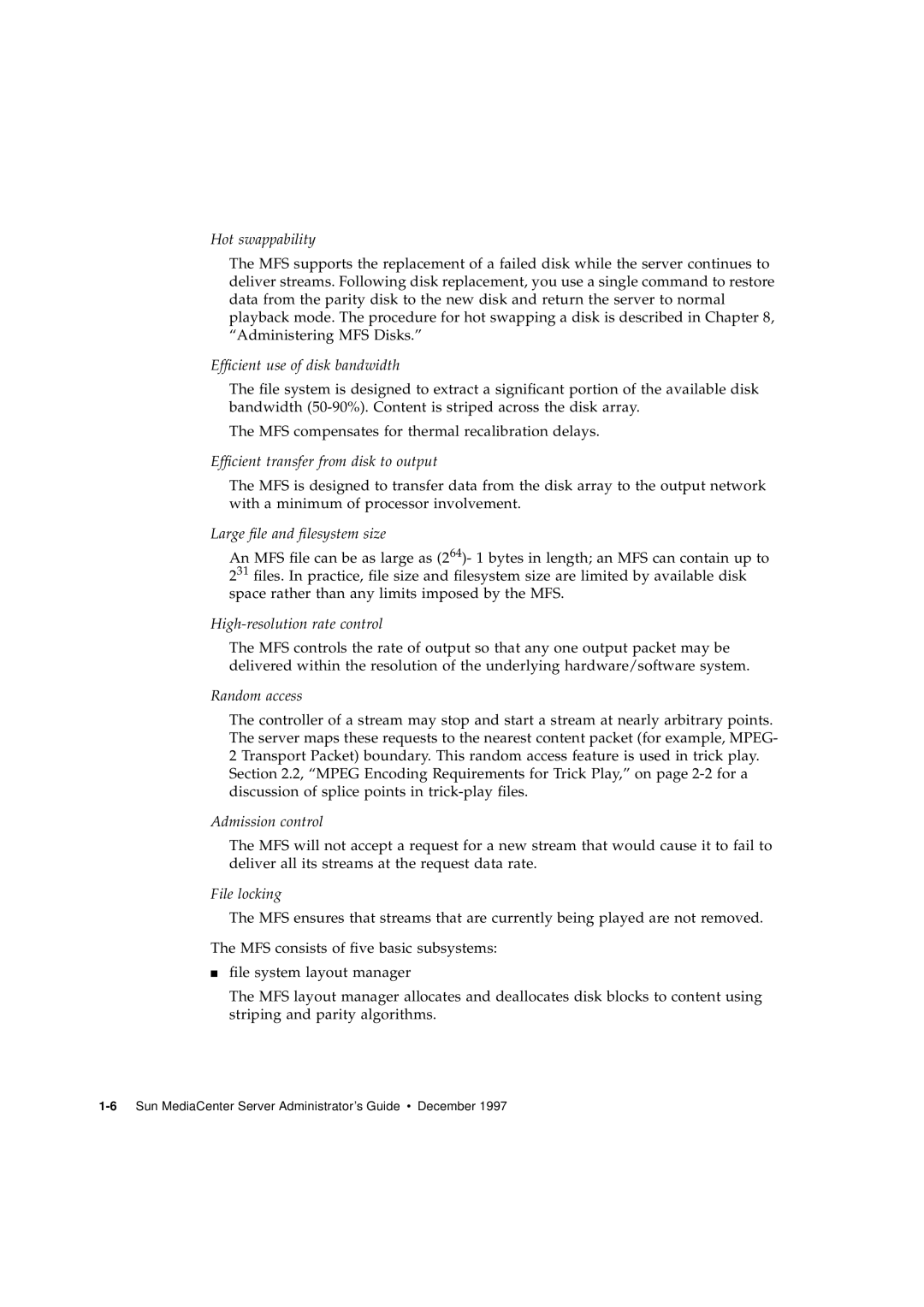 Sun Microsystems 2.1 manual Hot swappability 