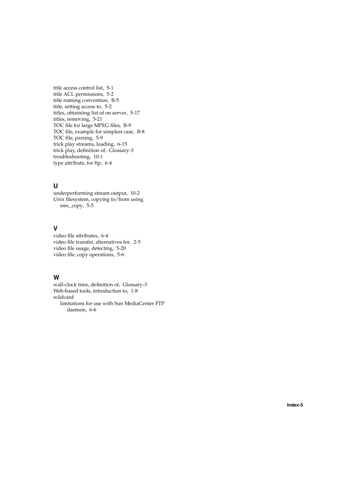 Sun Microsystems 2.1 manual Index-5 