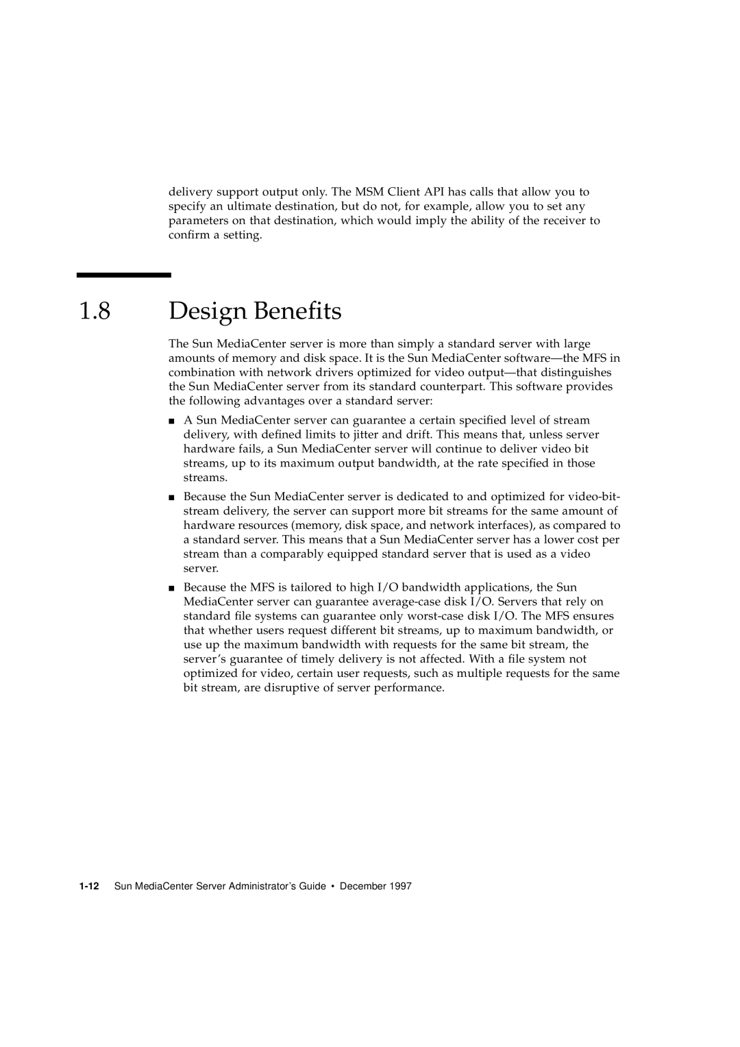 Sun Microsystems 2.1 manual Design Beneﬁts 