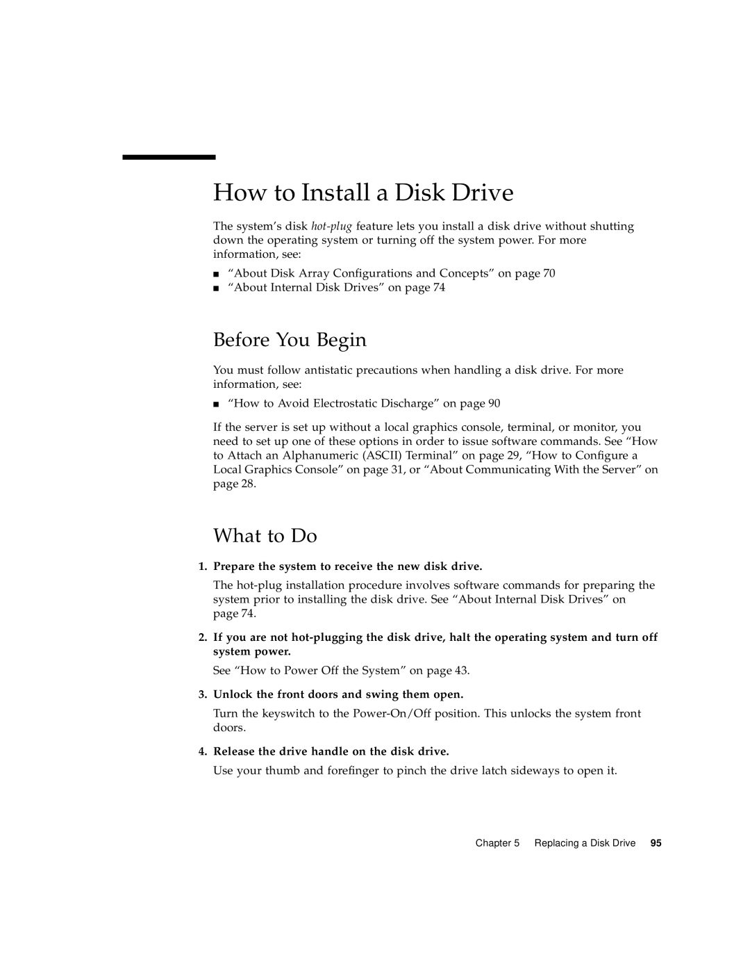 Sun Microsystems 220R How to Install a Disk Drive, Prepare the system to receive the new disk drive, Before You Begin 