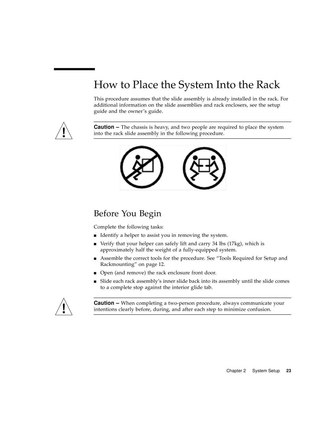 Sun Microsystems 220R manual How to Place the System Into the Rack, Before You Begin 