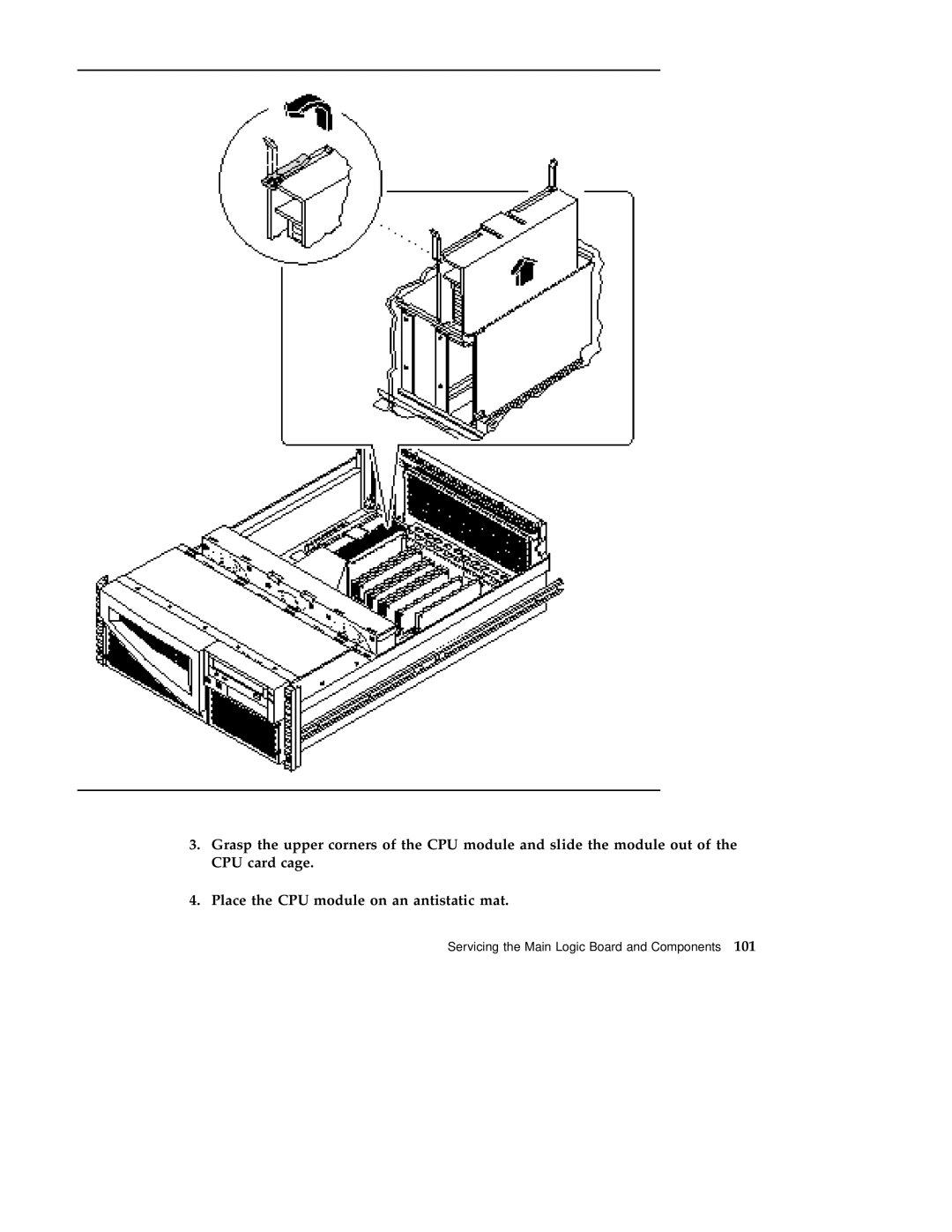 Sun Microsystems 220R service manual Servicing the Main Logic Board and Components 