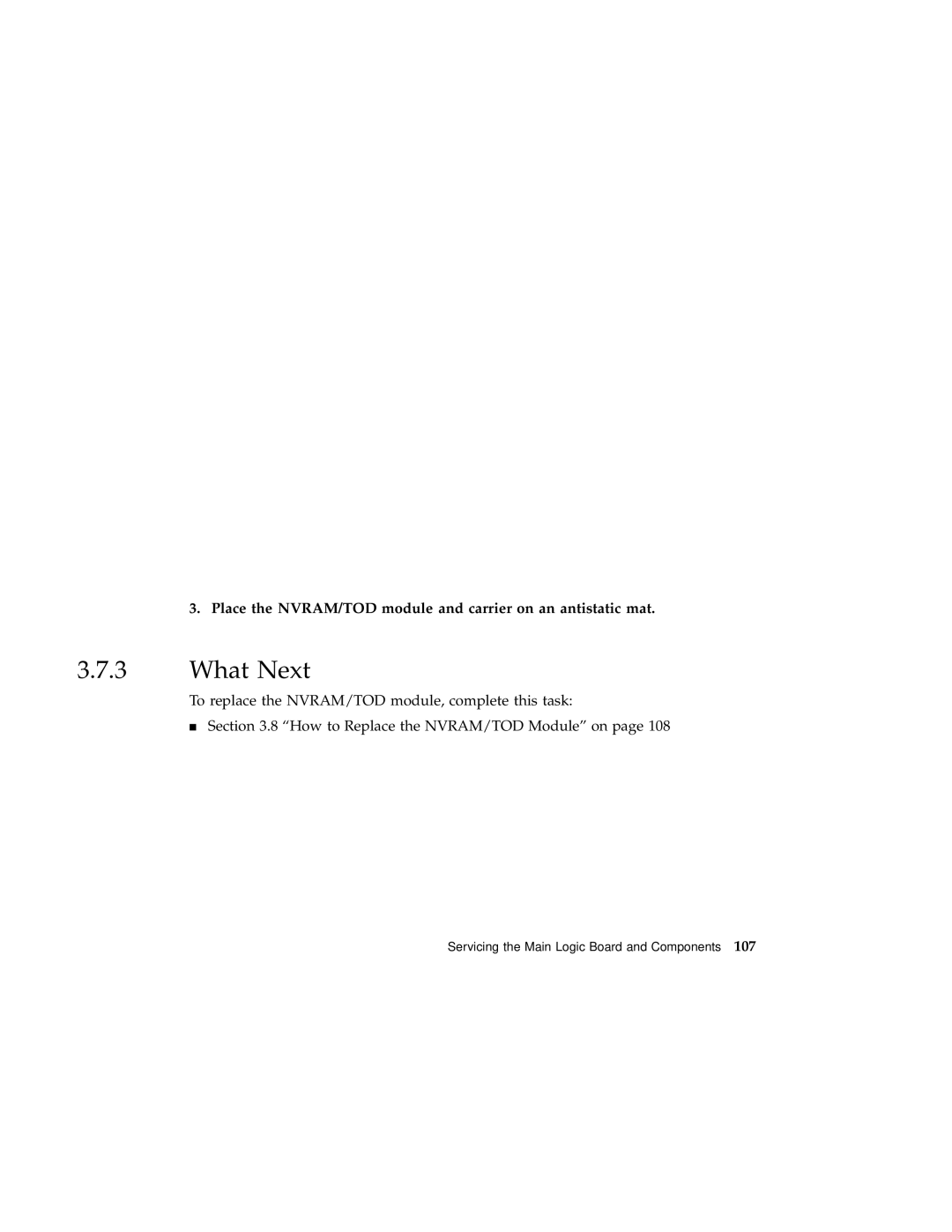 Sun Microsystems 220R service manual Place the NVRAM/TOD module and carrier on an antistatic mat 