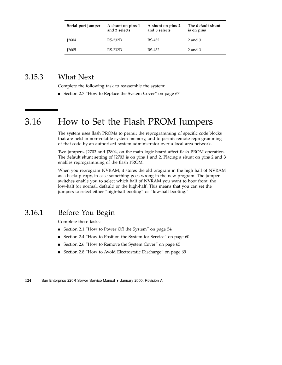 Sun Microsystems 220R service manual How to Set the Flash Prom Jumpers, What Next 