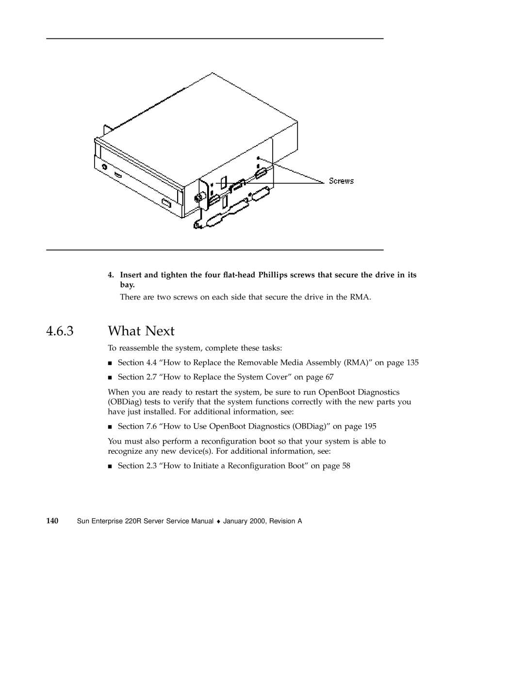 Sun Microsystems 220R service manual How to Initiate a Reconﬁguration Boot on 