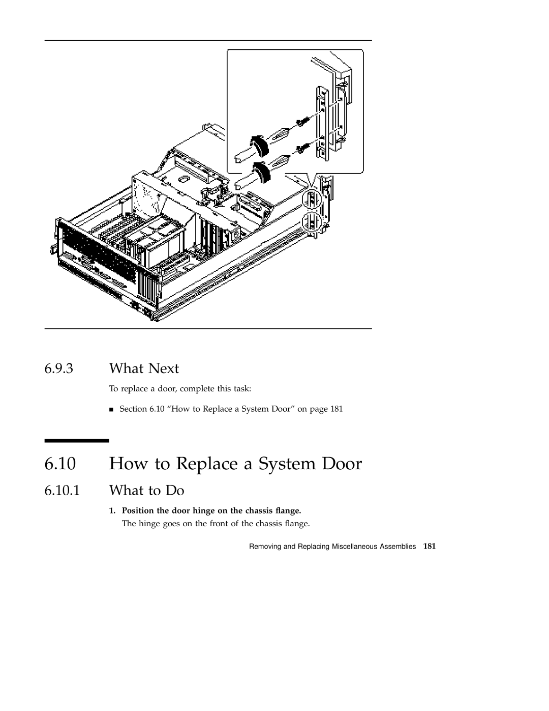 Sun Microsystems 220R service manual How to Replace a System Door, What Next 