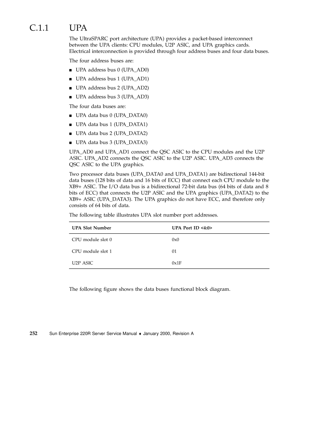 Sun Microsystems 220R service manual 1 UPA 