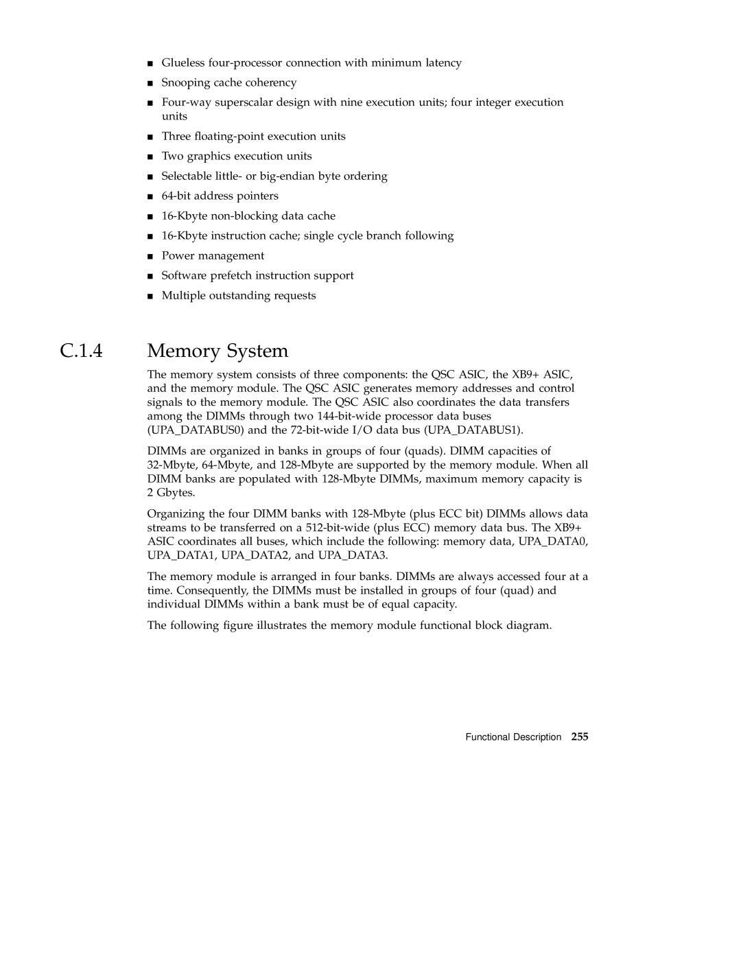 Sun Microsystems 220R service manual Memory System 