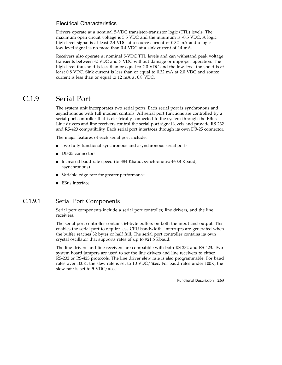 Sun Microsystems 220R service manual Serial Port Components 