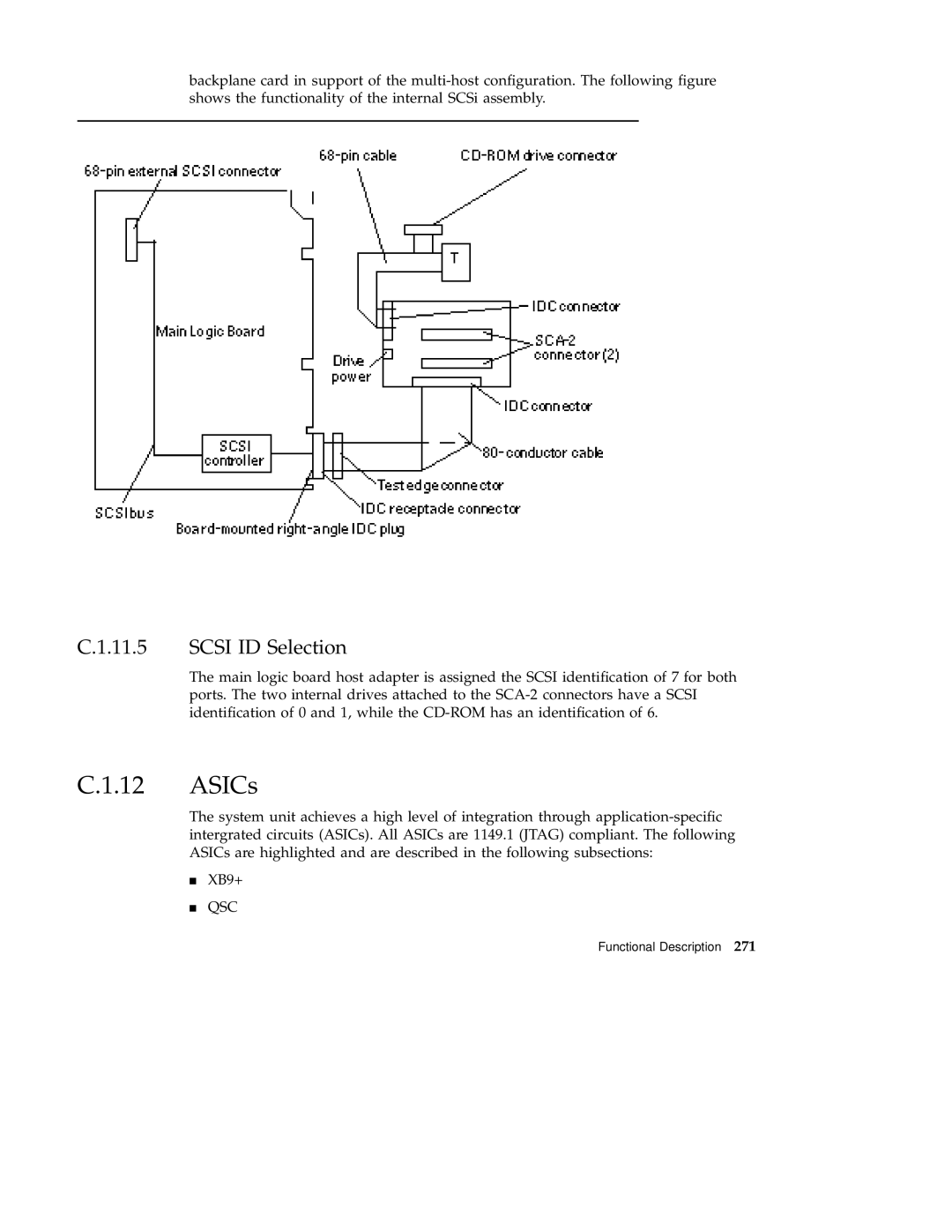 Sun Microsystems 220R service manual ASICs, Scsi ID Selection 