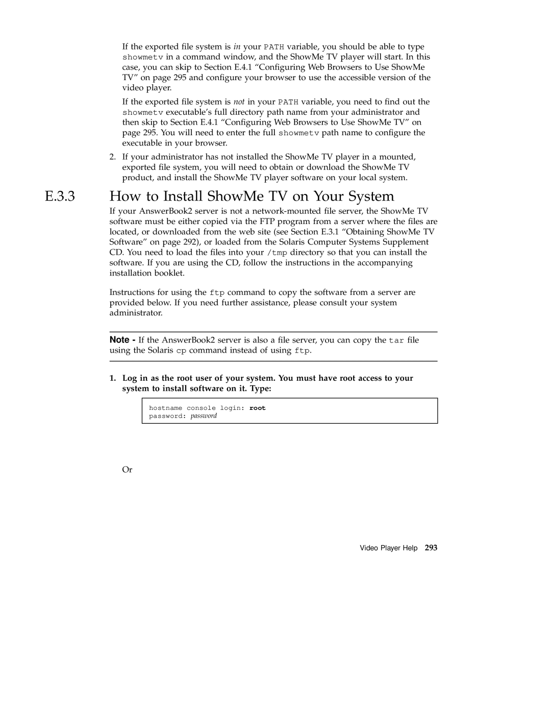 Sun Microsystems 220R service manual How to Install ShowMe TV on Your System 