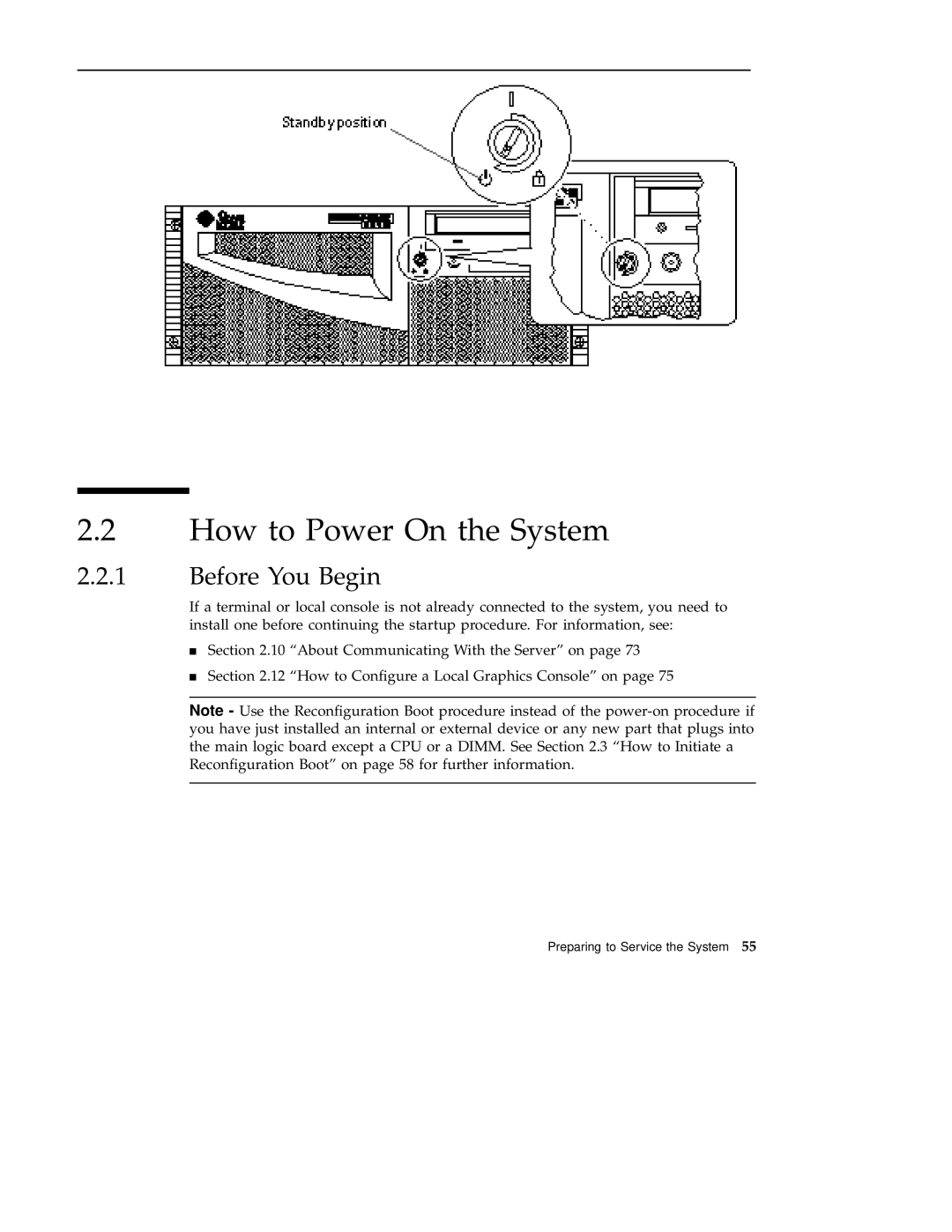 Sun Microsystems 220R service manual How to Power On the System, Before You Begin 