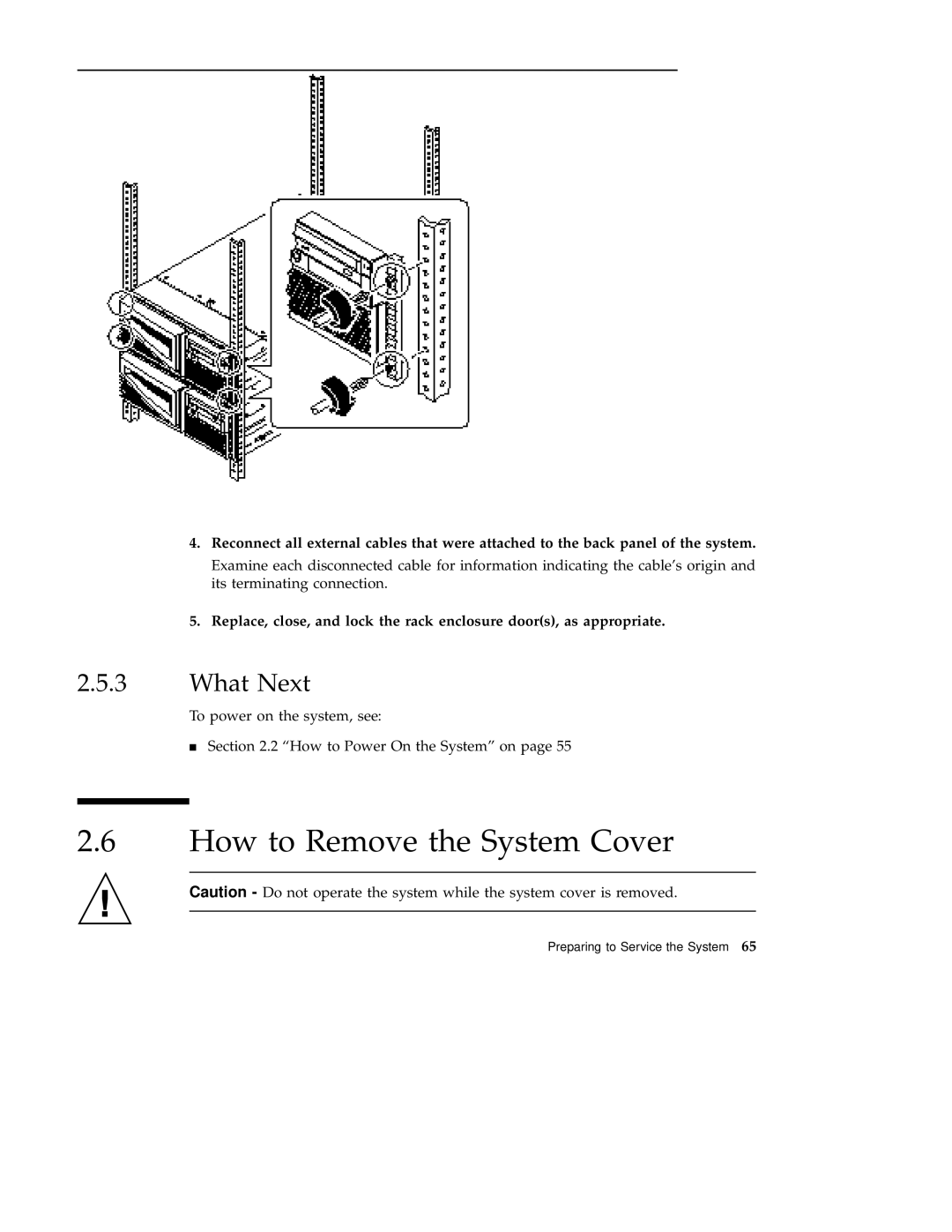 Sun Microsystems 220R service manual How to Remove the System Cover, What Next 