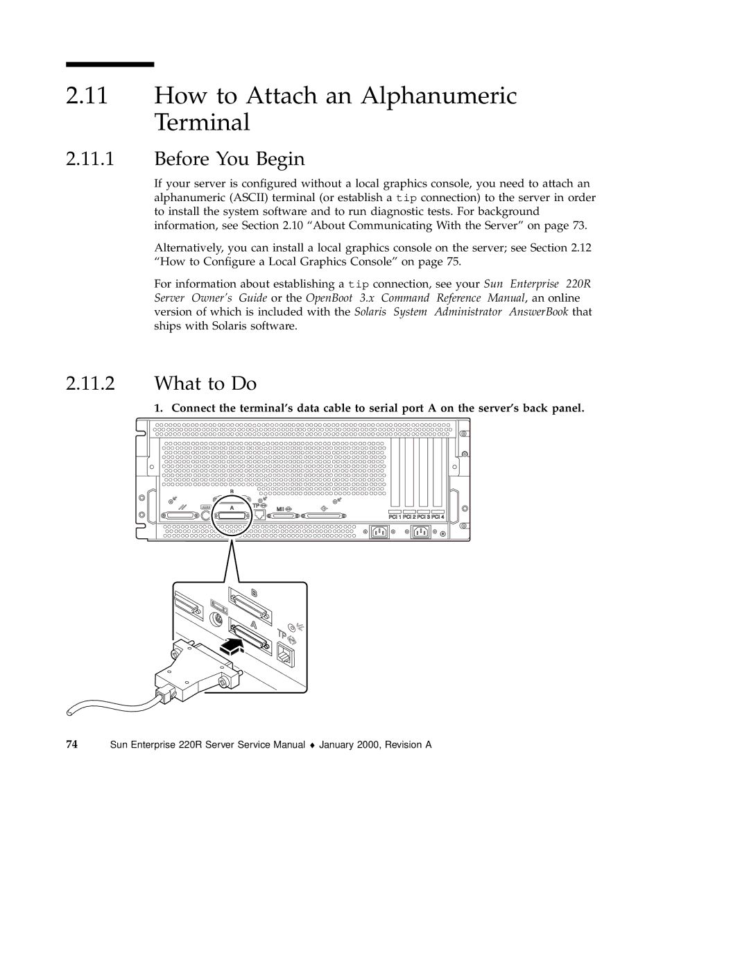 Sun Microsystems 220R service manual How to Attach an Alphanumeric Terminal, Before You Begin 