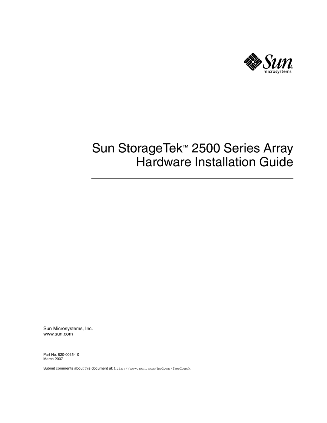 Sun Microsystems manual Sun StorageTek 2500 Series Array Hardware Installation Guide 