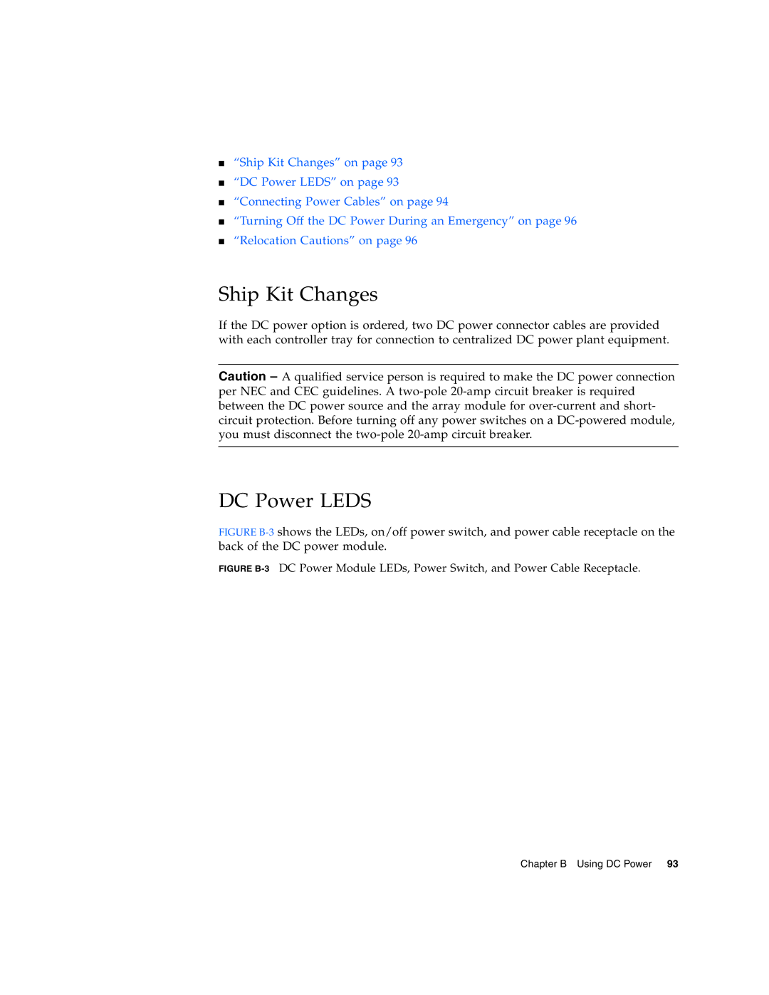 Sun Microsystems 2500 manual Ship Kit Changes, DC Power Leds 