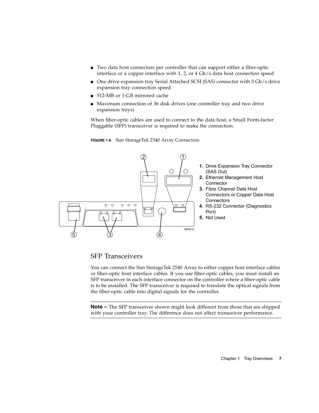 Sun Microsystems 2500 manual SFP Transceivers 