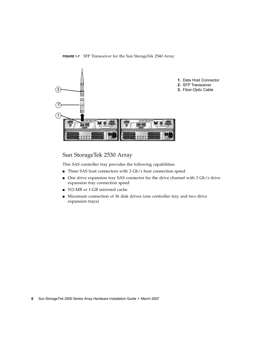 Sun Microsystems 2500 manual Sun StorageTek 2530 Array 