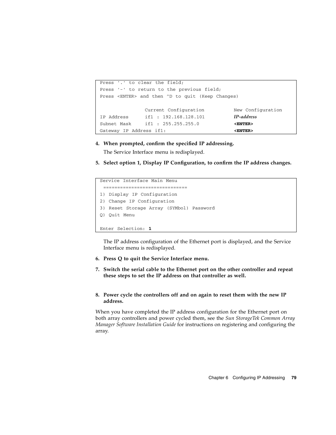 Sun Microsystems 2500 manual IP-address 