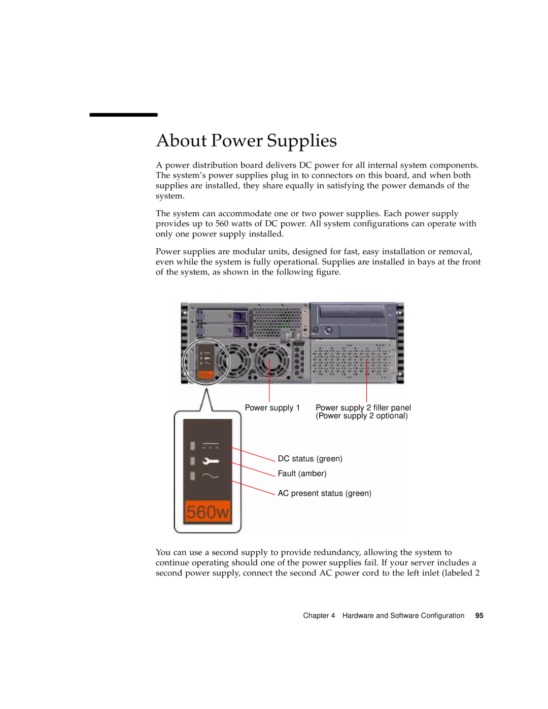 Sun Microsystems 280R manual About Power Supplies 