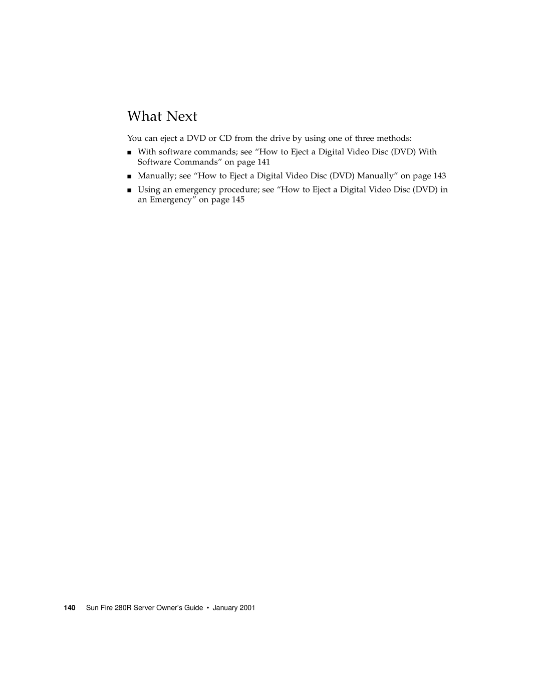 Sun Microsystems 280R manual What Next 