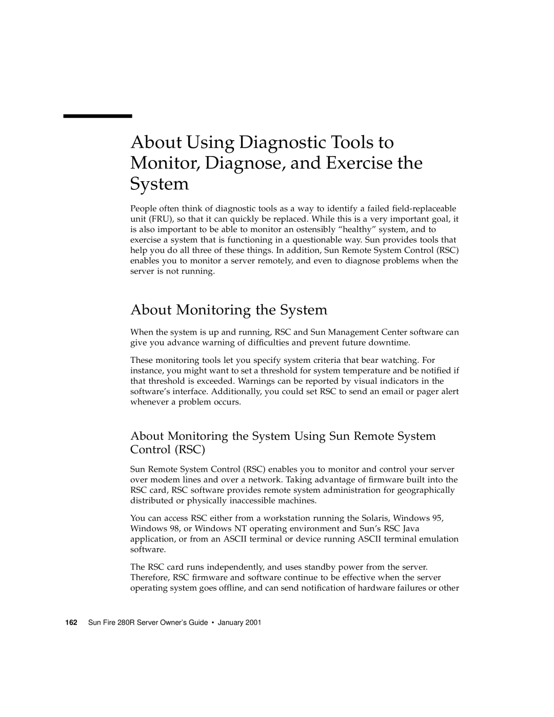 Sun Microsystems 280R manual About Monitoring the System 