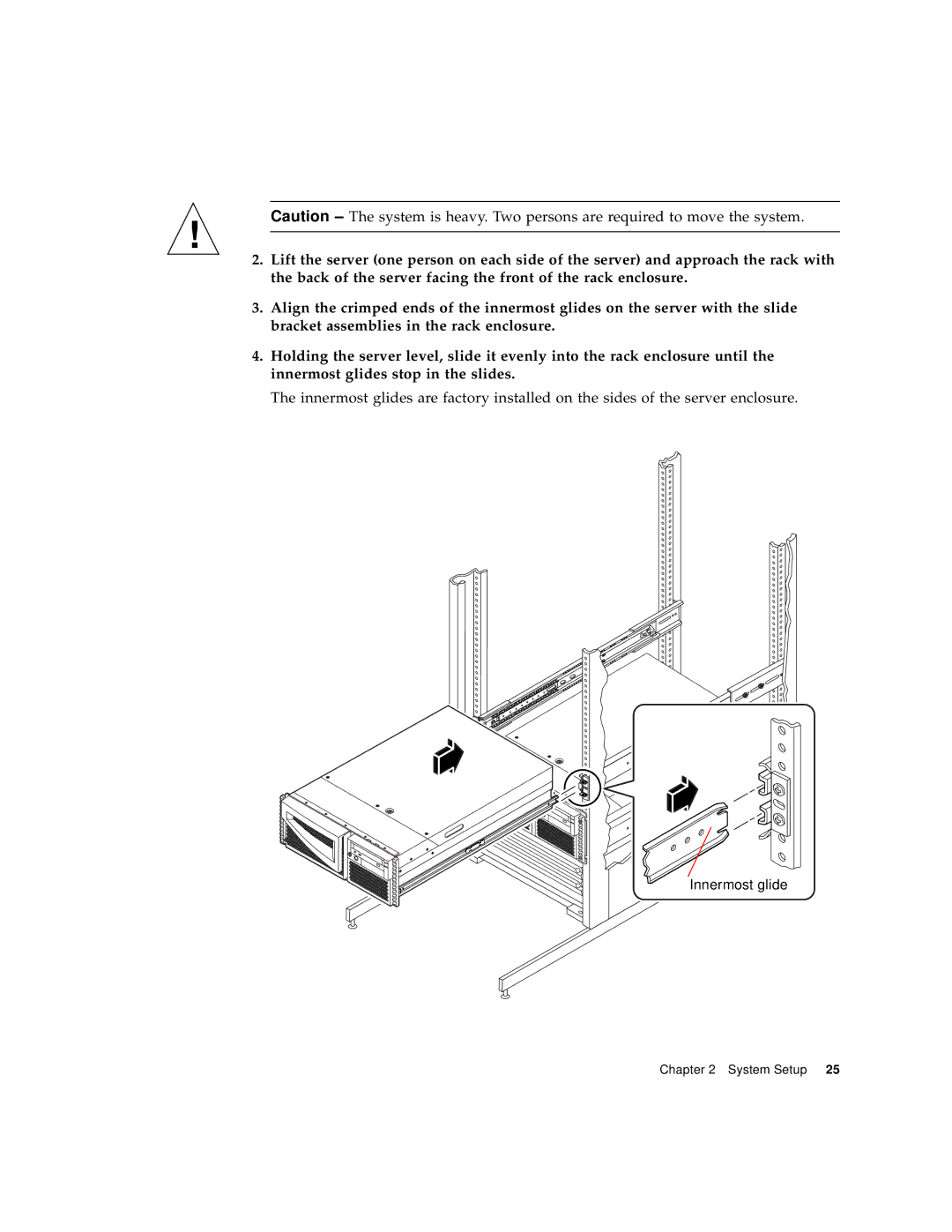 Sun Microsystems 280R manual Innermost glide 