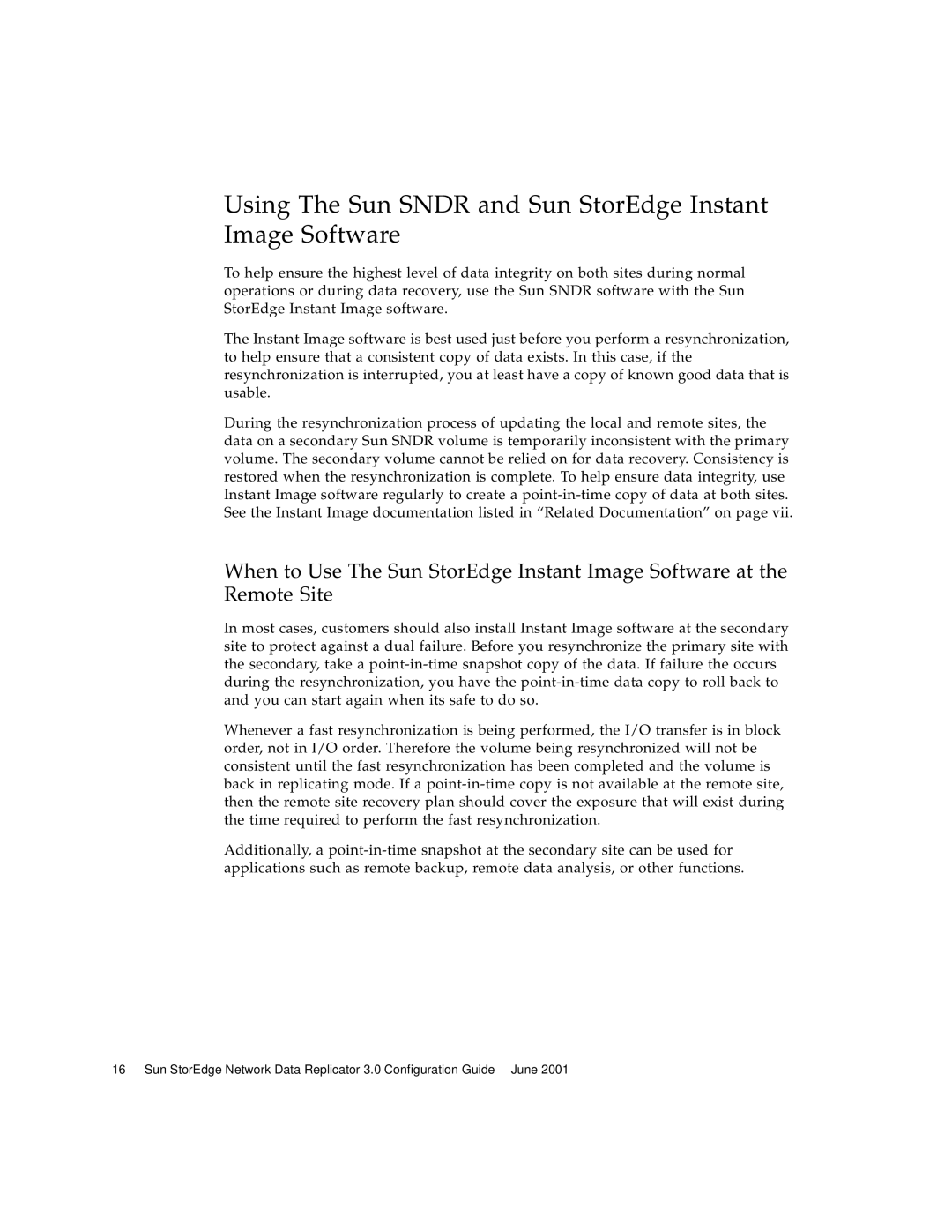 Sun Microsystems 3 manual Using The Sun Sndr and Sun StorEdge Instant Image Software 