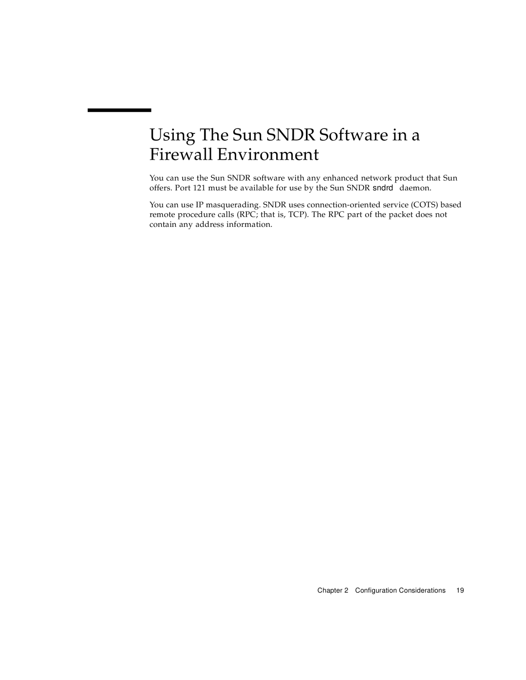 Sun Microsystems 3 manual Using The Sun Sndr Software in a Firewall Environment 