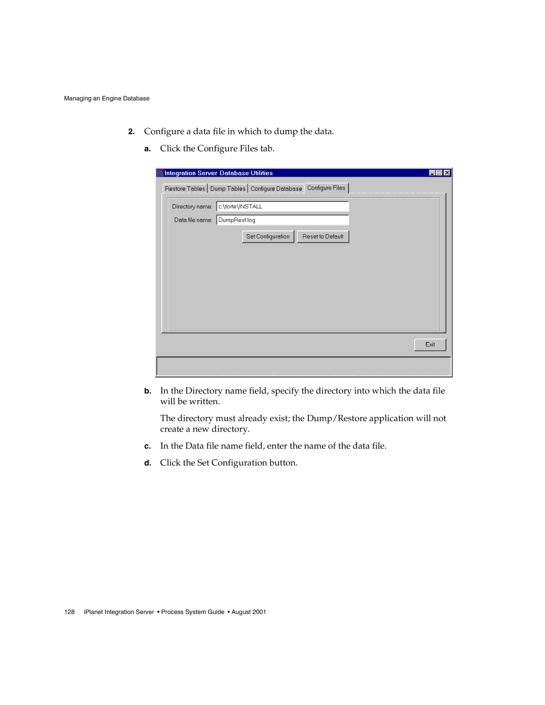 Sun Microsystems 3 manual Managing an Engine Database 