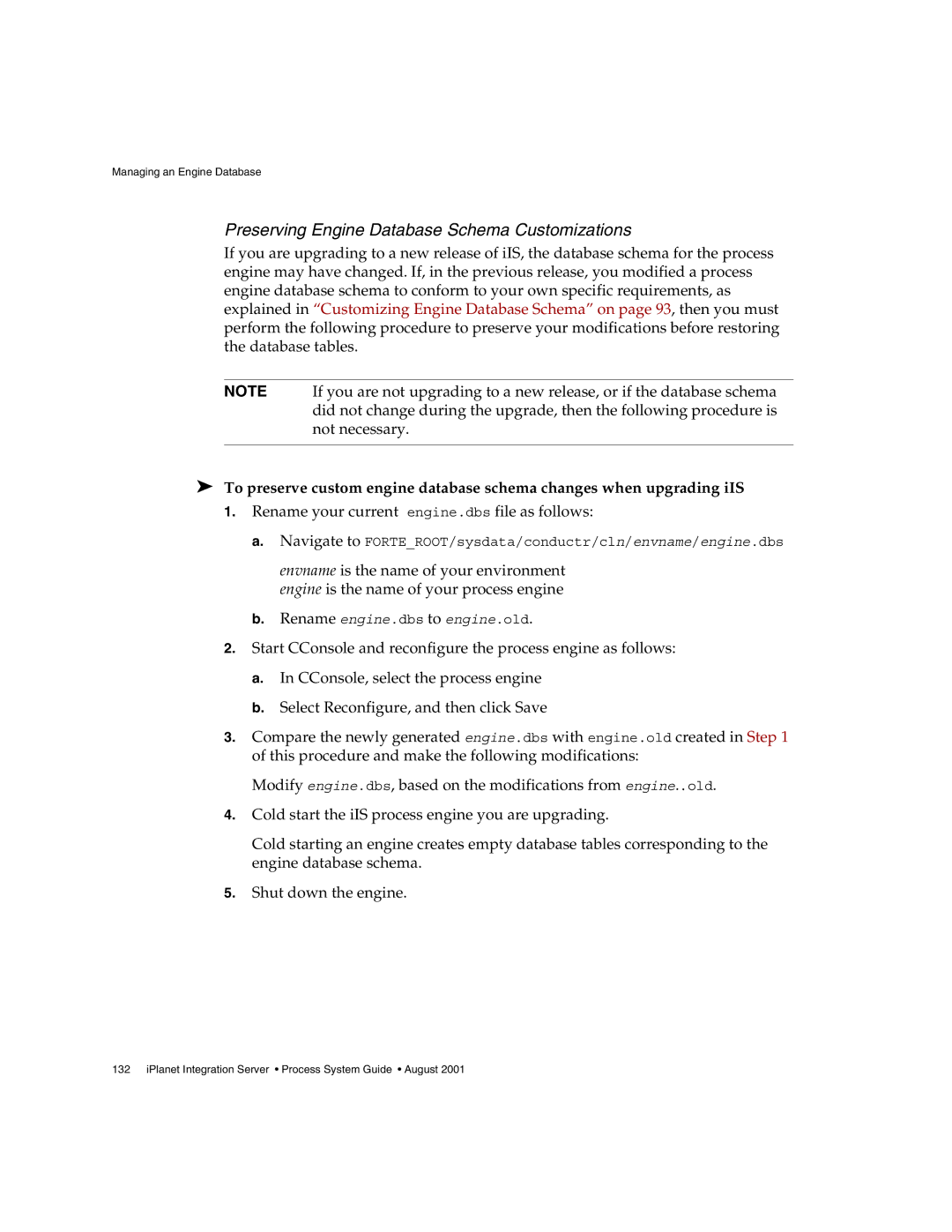 Sun Microsystems 3 manual Preserving Engine Database Schema Customizations 