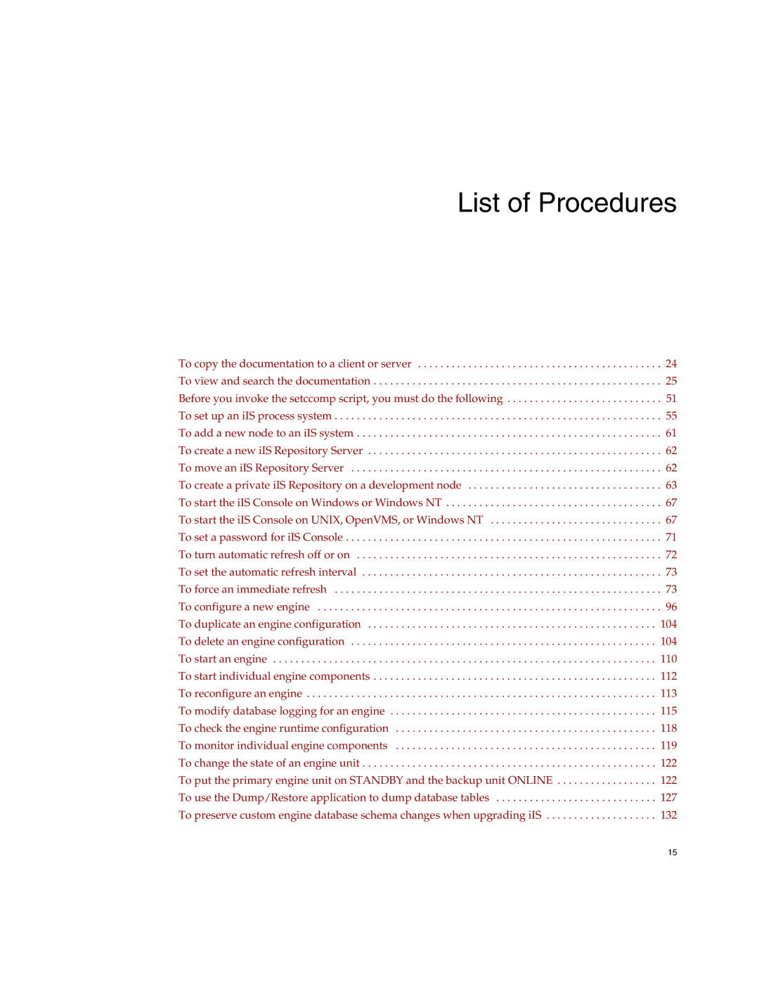 Sun Microsystems 3 manual List of Procedures 