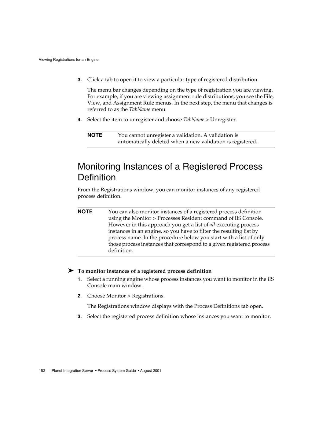 Sun Microsystems 3 manual Monitoring Instances of a Registered Process Definition 