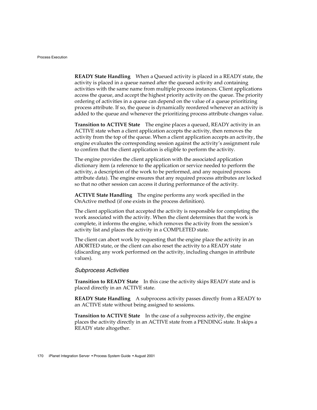 Sun Microsystems 3 manual Subprocess Activities 