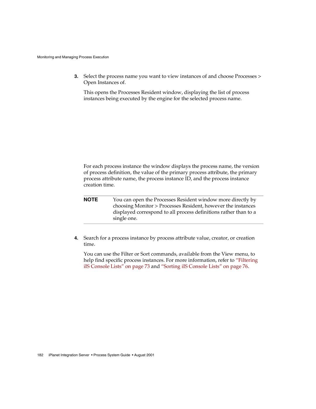 Sun Microsystems 3 manual Monitoring and Managing Process Execution 