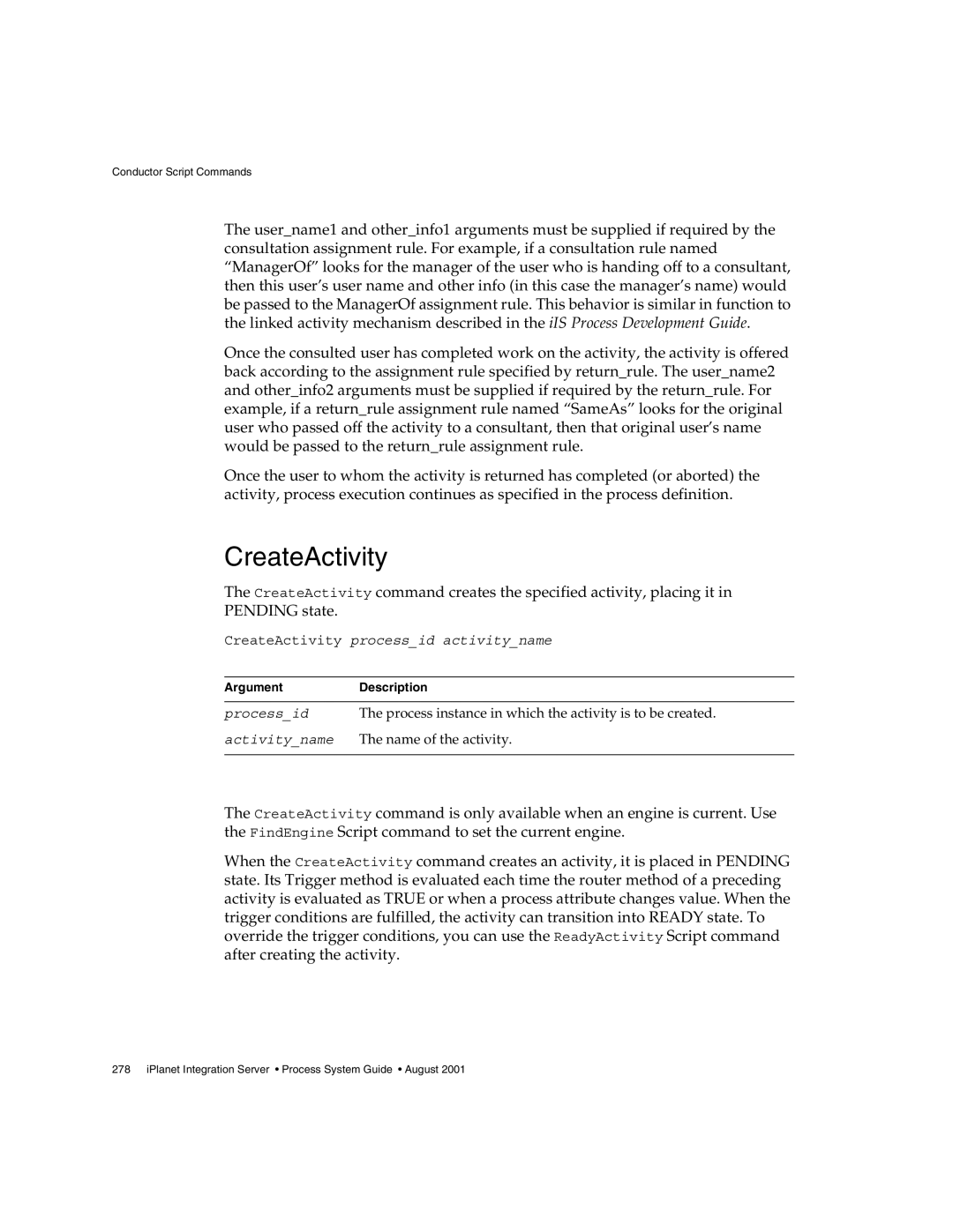 Sun Microsystems 3 manual CreateActivity 