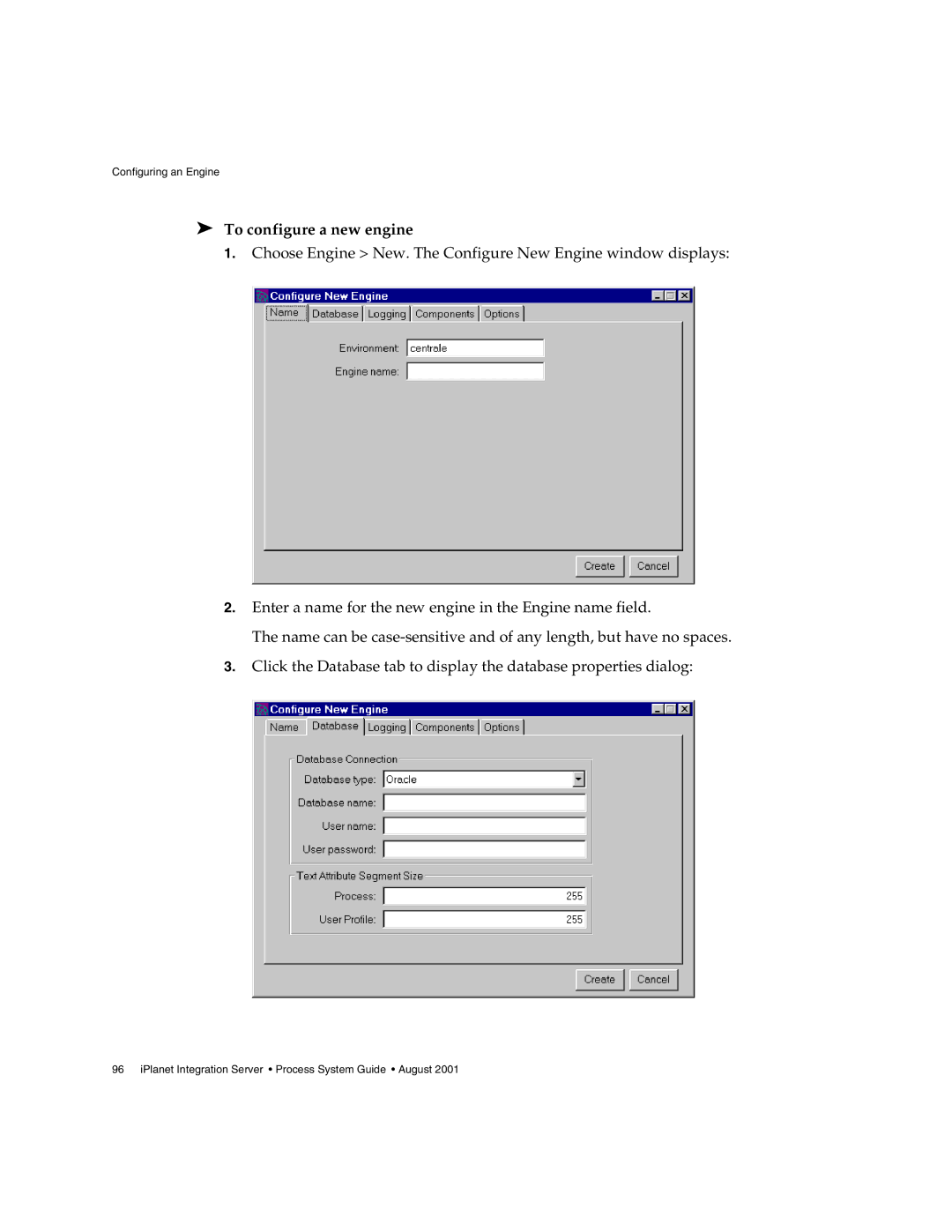 Sun Microsystems 3 manual To configure a new engine 