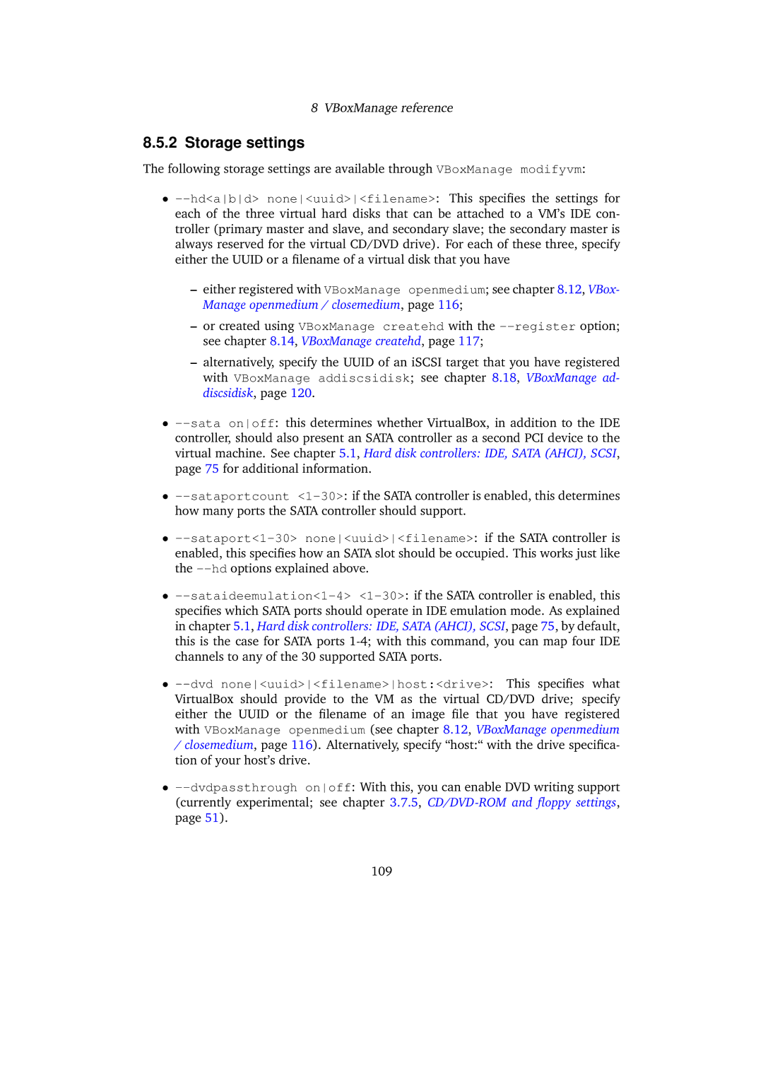 Sun Microsystems 3.0.0 user manual Storage settings 