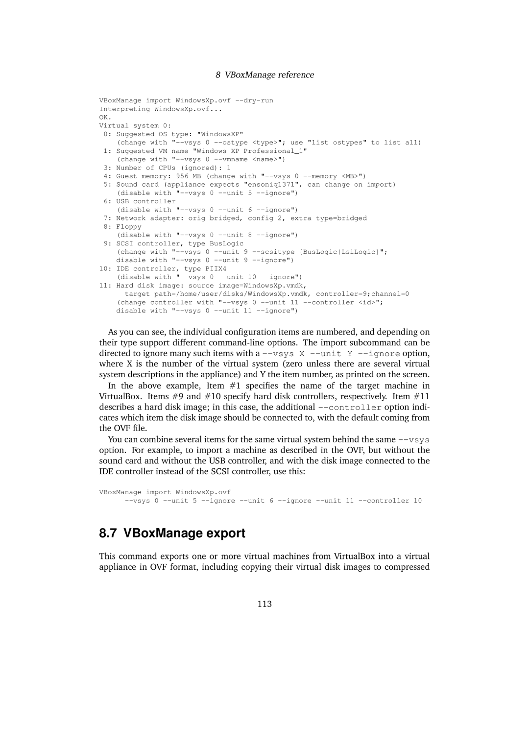 Sun Microsystems 3.0.0 user manual VBoxManage export 