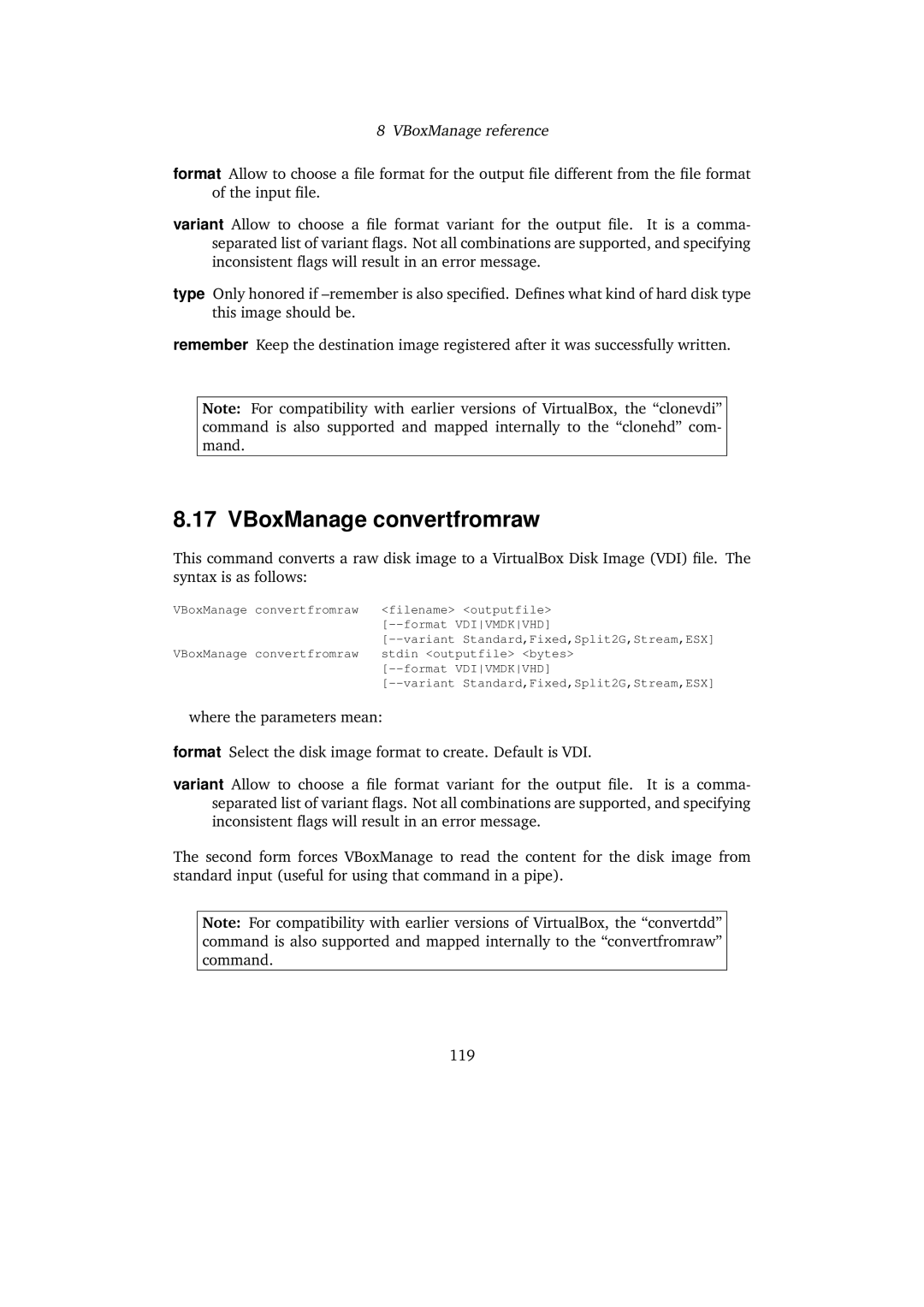 Sun Microsystems 3.0.0 user manual VBoxManage convertfromraw 