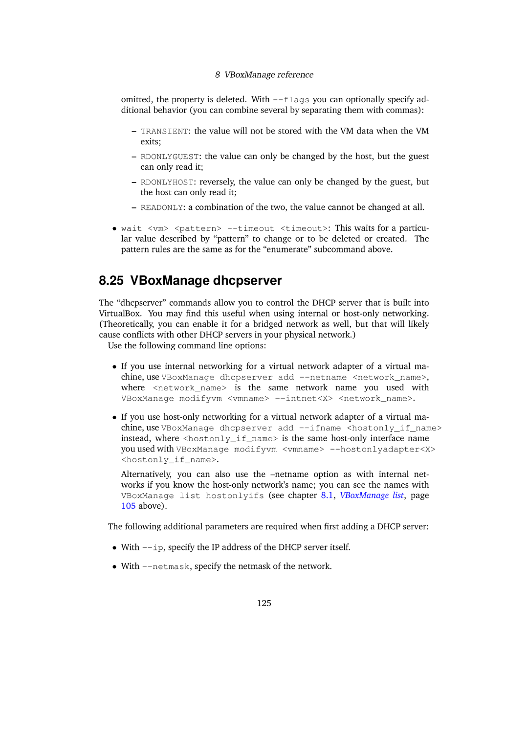 Sun Microsystems 3.0.0 user manual VBoxManage dhcpserver 