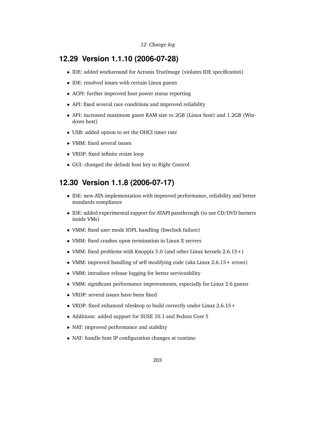 Sun Microsystems 3.0.0 user manual Version 1.1.10, Version 1.1.8 