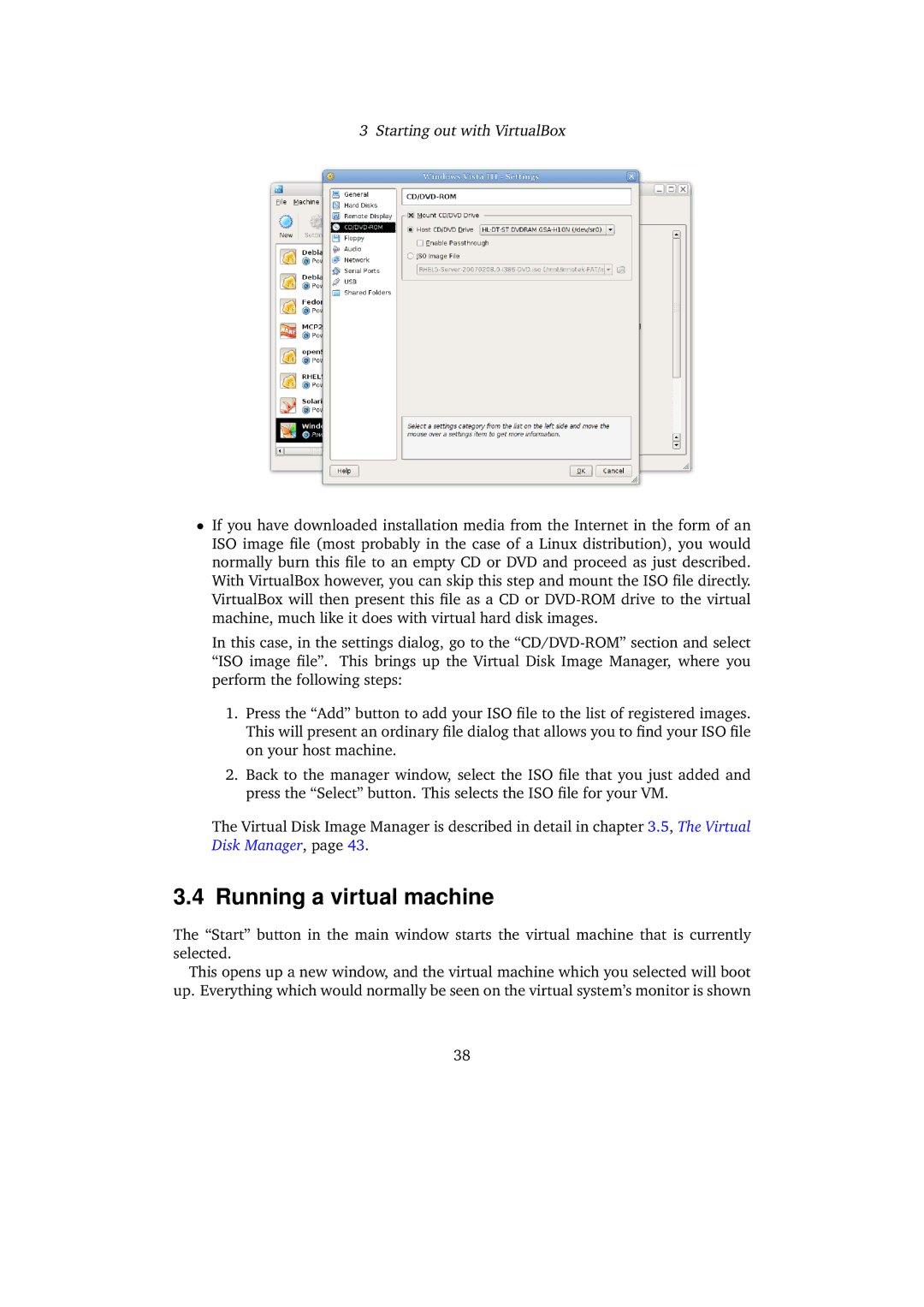 Sun Microsystems 3.0.0 user manual Running a virtual machine 