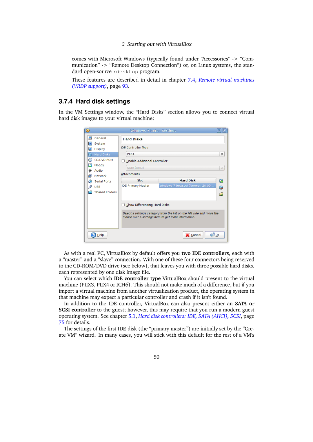 Sun Microsystems 3.0.0 user manual Hard disk settings 