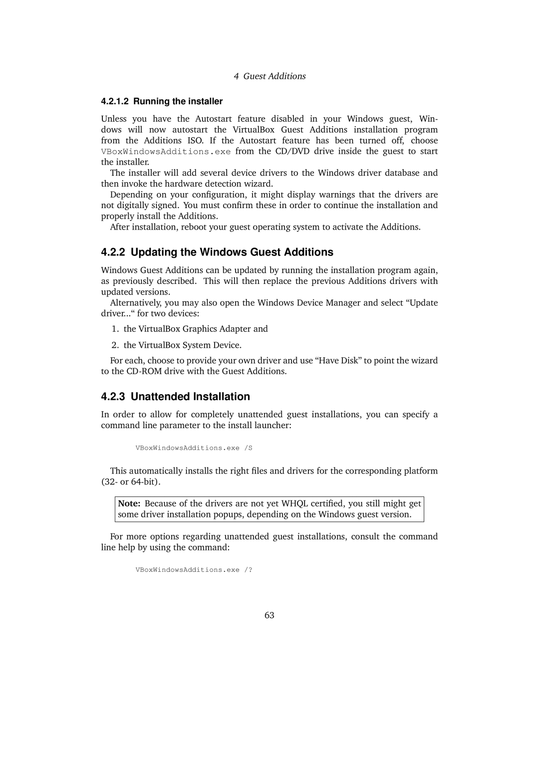 Sun Microsystems 3.0.0 user manual Updating the Windows Guest Additions, Running the installer 