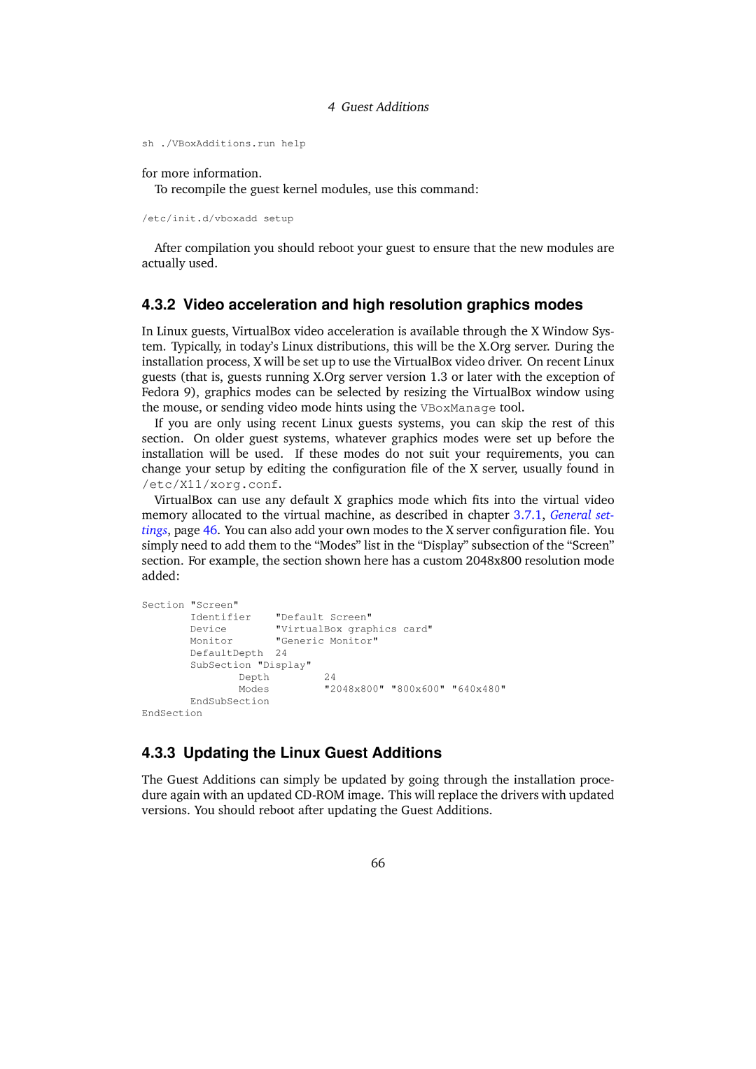 Sun Microsystems 3.0.0 Video acceleration and high resolution graphics modes, Updating the Linux Guest Additions 