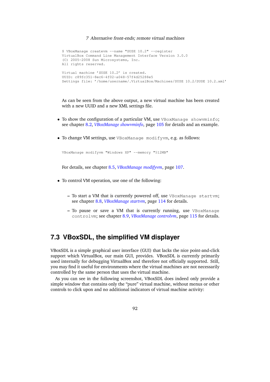 Sun Microsystems 3.0.0 user manual VBoxSDL, the simpliﬁed VM displayer 