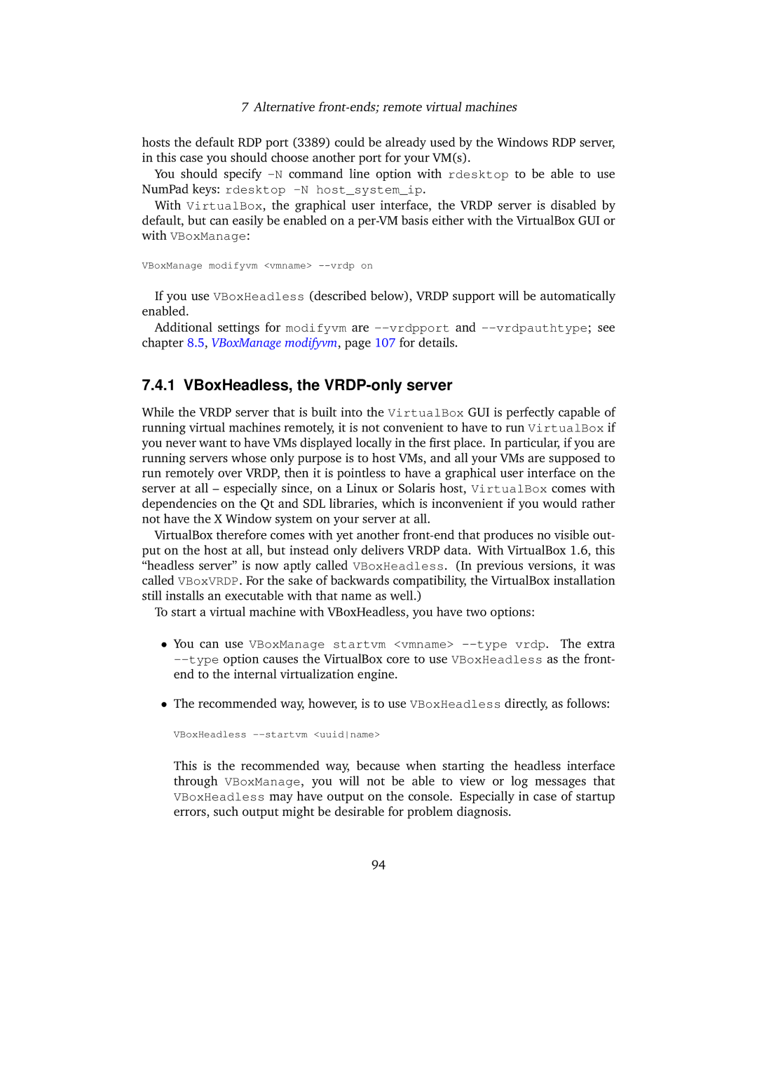 Sun Microsystems 3.0.0 user manual VBoxHeadless, the VRDP-only server 